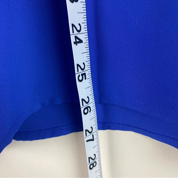 Pleione Flutter Sleeve Bow Tie Front Blouse Size XL Cobalt Blue - Picture 13 of 13